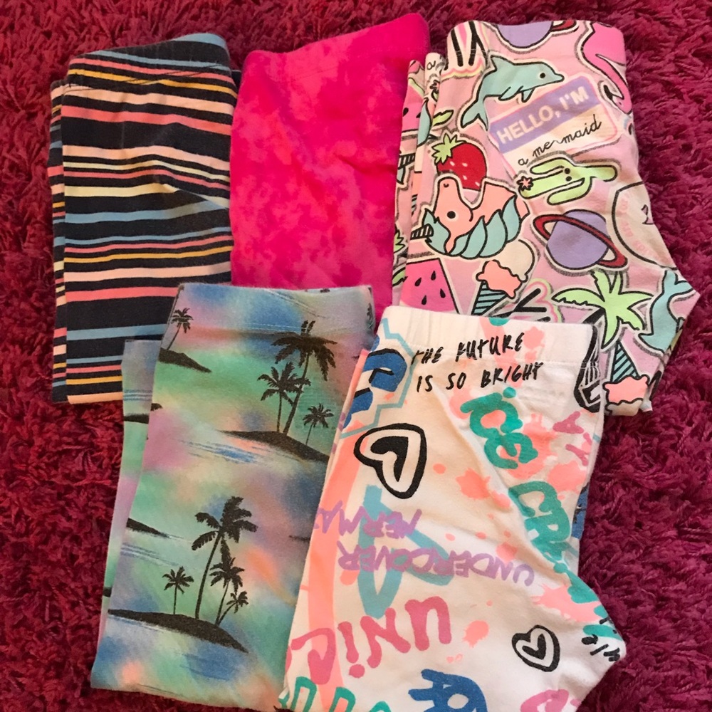 Bundle of Capri length leggings sz 7/8